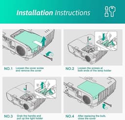 Replacement Lamp 1018740 ST38557 for Smart Board UX80 Projector with Housing gallery image 4