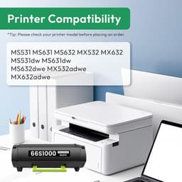 66S1000 Black Toner Cartridge with Chip High Yield for MS531 MS631 MX532 gallery image 2
