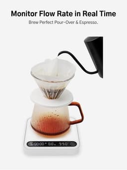 Smart Coffee Scale with Timer 0.1g Precision 2kg Rechargeable App Control gallery image 8