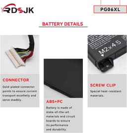 PG06XL Laptop Battery 69Wh 11.55V for HP Omen 15-DH 15T-DH000 6 Cell gallery image 4
