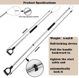 Animal Traps & Cages Adjustable 60–92 Inch Animal Catch Pole Animal Control Pole gallery image 3