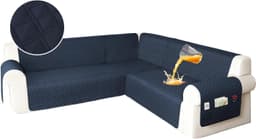 Waterproof L Shape Sectional Couch Cover Non-Slip Sofa Protector Pet gallery image 1