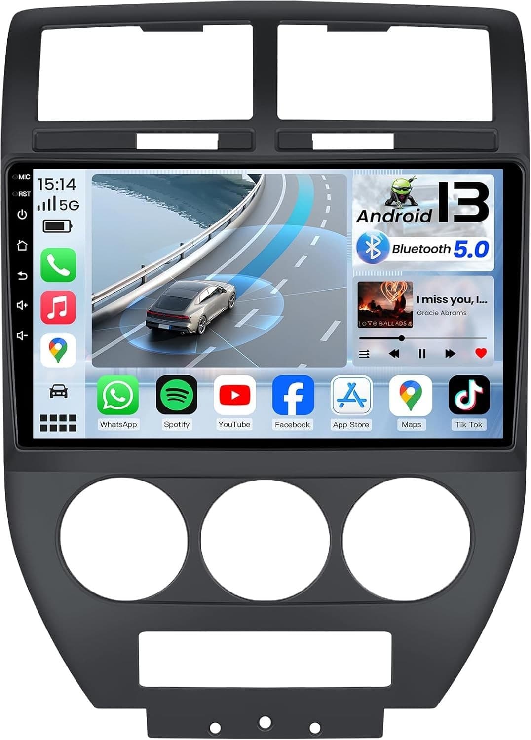 Video In-Dash Units w/GPS 2007 [8Core+32G] Car Radio Stereo Jeep Compass Patriot
