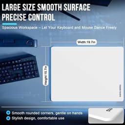 Mouse Pads & Wrist Rests White Glass Gaming Mouse Pad Tempered Glass Mousepad Es gallery image 6