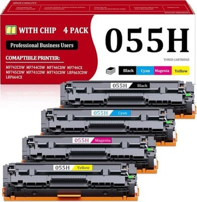 055H Toner Cartridge Set Replacement for Canon 055 055H High Capacity Toner Kit