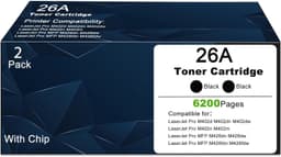 26A Black Toner Cartridge 2-Pack High Yield Compatible LaserJet Pro M402 M426 gallery image 1