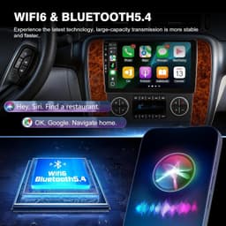 Video In-Dash Units w/GPS 2007 9in QLED Android 13 Car Radio Stereo GMC Yukon Ch gallery image 2