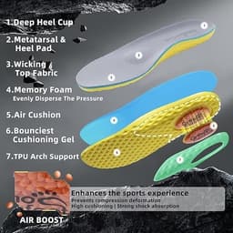 Men’s Orthopedic Wide Running Shoes Arch Support Plantar Fasciitis Pain Relief gallery image 8