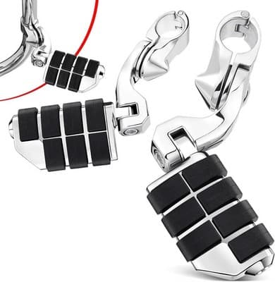 HIGHWAY PEGS Footrests, Foot Pegs & Pedal Pads CHROME Motorcycle Adjustable High