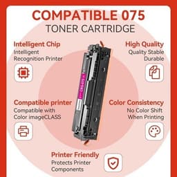 075 075H Toner Cartridge 4 Pack Replacement for Canon CRG-075 075HCompatible wit gallery image 2