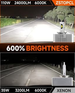 ZSTOPCL D5S Xenon HID Bulbs 24000LM 6000K 110W for GMC Sierra Terrain 2014-2021 gallery image 3