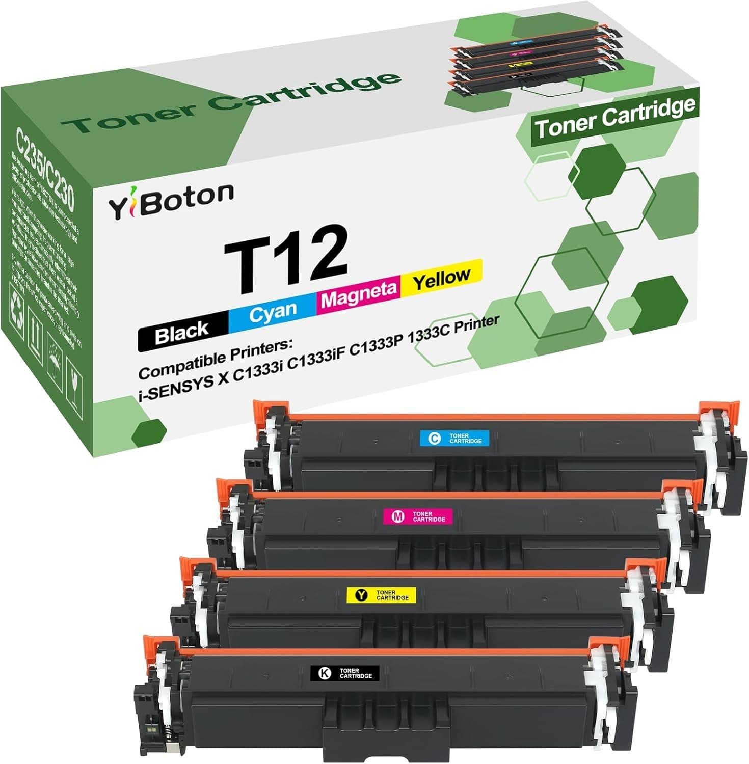 High Yield Color Toner Set T12 T12L for i-SENSYS X C1333i Printers