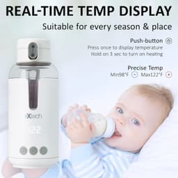 Portable Bottle Water Warmer Rechargeable 8oz Travel Milk Formula Adjustable Tem gallery image 3