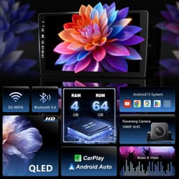 9in Android Car Stereo for Toyota Tacoma 2005-2015 Wireless CarPlay 5G WiFi6 gallery image 3