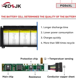 PG06XL Laptop Battery 69Wh 11.55V for HP Omen 15-DH 15T-DH000 6 Cell gallery image 7