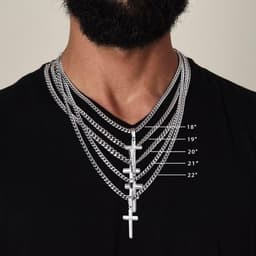 Classic Necklaces & Pendants Two Tone Box To My Son Gift Cuban Chain Cross Neckl gallery image 4