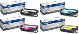 TN315 High Yield Toner 4 Pack BK C M Y Fits Brother HL-4140CW HL-4570CDW gallery image 1
