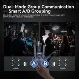 XH-Master2 Telephone Headsets Black XTALK Master 2 Users Wireless Intercom Heads gallery image 3