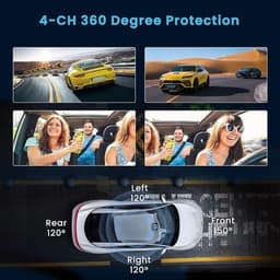 Other Car Video 360° Dash Cam Front/Rear/Inside/Side 4 Channel Dash Camera FHD 1 gallery image 7