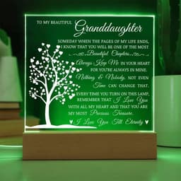 To My Granddaughter LED Acrylic Light Gift Plaque – Heartfelt Keepsake Decor gallery image 2