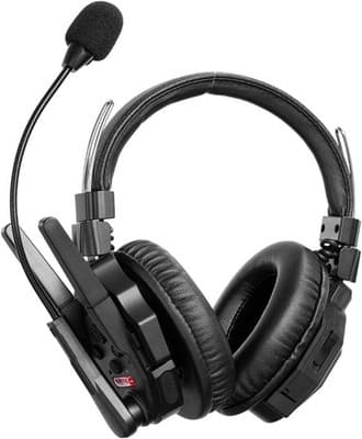 Telephone Headsets Black Xtalk XMax1 Wireless Intercom Headset Full Duplex Dual