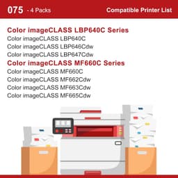 075 Toner Cartridge 4-Pack Compatible Color Laser High Yield for imageCLASS MF66 gallery image 6