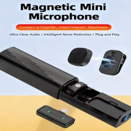 Mini Wireless Lavalier Microphone USB-C Clip-On Mic Noise Reduction 2-Pack gallery image 3