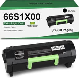 Extra High Yield 66S1X00 Black Toner Cartridge eplacement for Lexmark 66S1X00 Co gallery image 1