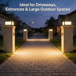 Modern Landscape & Walkway Lights Black Hardwired Outdoor Pillar Lights Acrylic gallery image 4