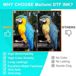 DTF Ink Premium Pro Bundle High Opacity White CMYK for T-Shirts Apparel gallery image 6