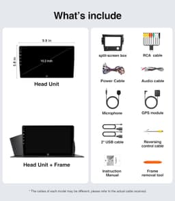 10in Android 13 Car Stereo Wireless CarPlay Android Auto Honda Accord GPS Bundle gallery image 3