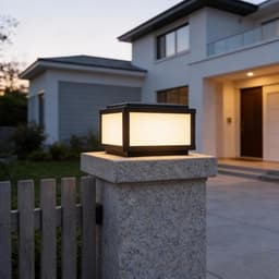 Modern Landscape & Walkway Lights Black Hardwired Outdoor Pillar Lights Acrylic gallery image 2