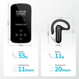 IndoorLink Wireless Tour Guide System 1T2R 600ft Range Open-Ear Headsets gallery image 7