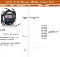 Other Golf Cart Parts 101909903 2009 Golf Cart On Board Computer OBC 48V Square gallery image 4