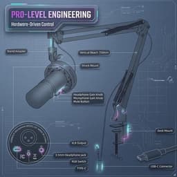 Microphones & Wireless Systems Yanmai Gaming Microphone Dynamic RGB PC Microphon gallery image 6