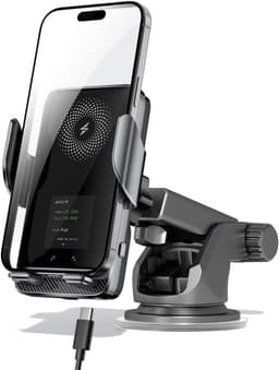 Car Phone Holder with 4G WiFi Wireless Charger 15W Smart Vent Mount 10GB Data gallery image 1