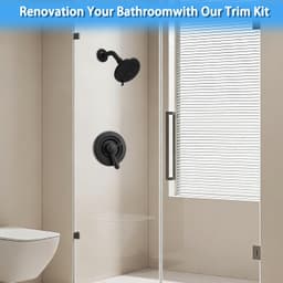 T17038-RB Food & Treats Matte Black Shower Trim Kit Compatible Delta Faucet Laha gallery image 2