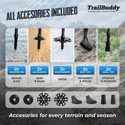 Walking & Trekking Sticks Black 3K Carbon Fiber Hiking Poles Collapsible Lightwe gallery image 3