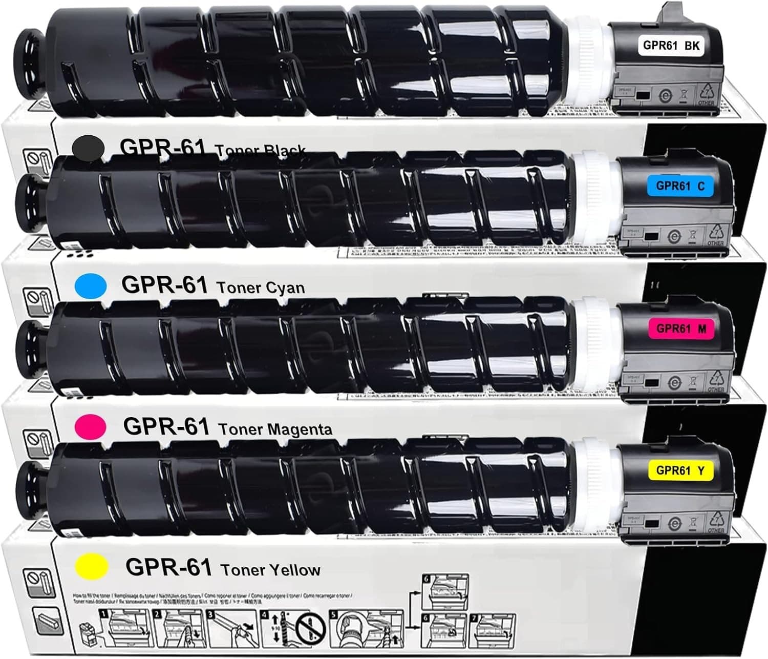 High Yield GPR61 Toner Cartridge 4 Pack CMYK for imageRUNNER Advance Printers