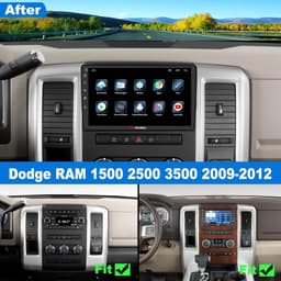 QLED Touchscreen Car Stereo for Dodge Ram 2009-2012 Wireless CarPlay Android gallery image 4
