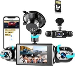 Other Car Video 360° Dash Cam Front/Rear/Inside/Side 4 Channel Dash Camera FHD 1 gallery image 1