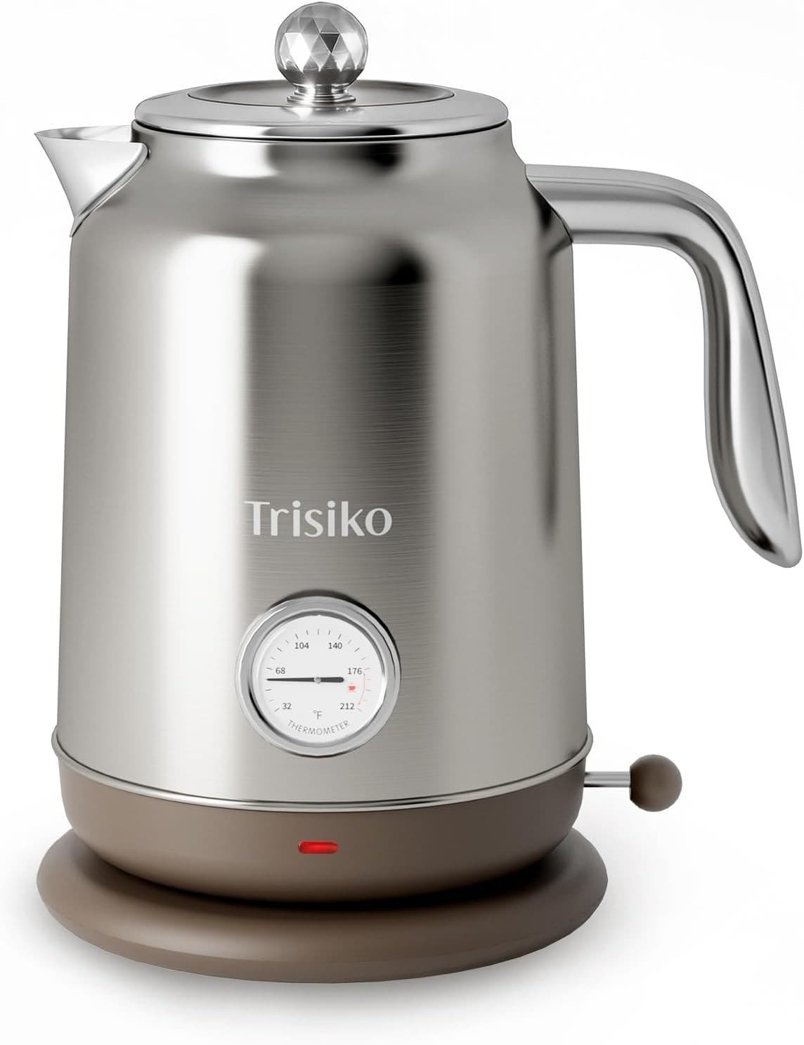 1.7L Stainless Steel Electric Kettle 1200W Fast Boil w Temp Gauge