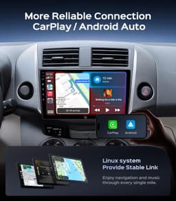 Android 13 Car Stereo Wireless CarPlay Android Auto Toyota RAV4 2006-2011 Bundle gallery image 2