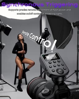 Wireless Flash Trigger for Cameras, 2.4GHz Remote Controller, OLED Display gallery image 3