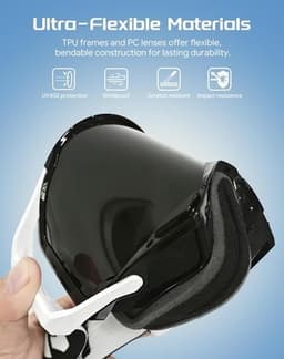 Motorcycle & Powersport Helmets Black Gray Dirt Bike Goggles Motocross Motorcycl gallery image 2