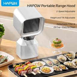 Portable Range Hood for Cooking Adjustable 2-Speed Quiet Kitchen Exhaust Fan gallery image 7