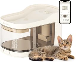 Wireless Smart Pet Water Fountain Weight Sensing 95oz Filtration Rechargeable gallery image 1