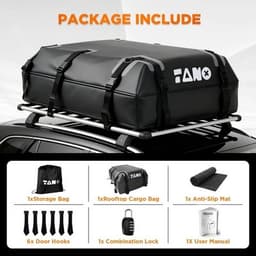 TAX-RB21-A Cargo Boxes, Bags & Baskets Black Car Roof Bag 21 Cubic Feet Rooftop gallery image 3