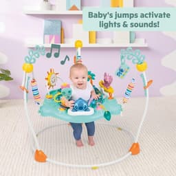 Disney Stitch Baby Activity Jumper with Toys Lights Music 360° Seat 6-12 Mo gallery image 2