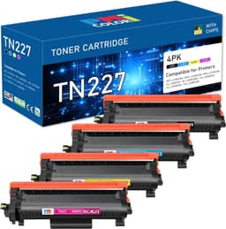 TN227 Toner Cartridge 4-Pack for Brother HL-L3210CW L3230CDW High Yield gallery image 1